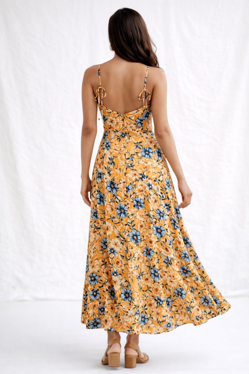 Yellow Floral Maxi Dress – Soft Flow Summer Wear